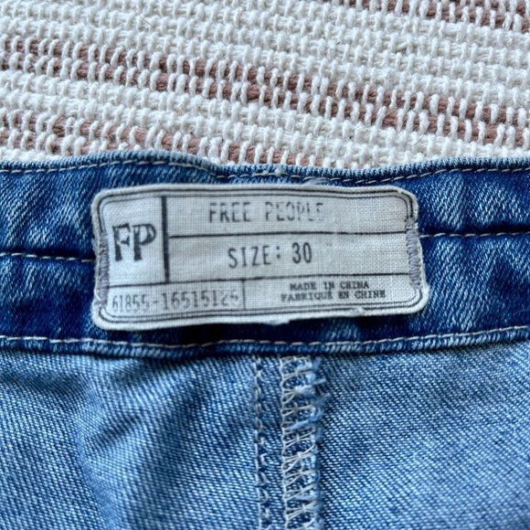 Free People high waisted button-up denim shorts - Picture 3 of 3